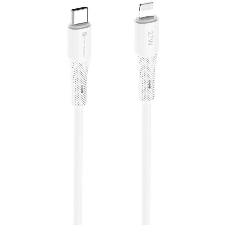 Tootefoto - USB C Lightncell F-Energy PD 3A 27W silikoon 1 m C346 valge