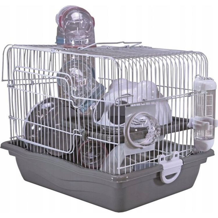 Tootefoto - Panama Pet Klatka dla gryzoni, 35,5x26,6x27,5 cm, bia o/szara