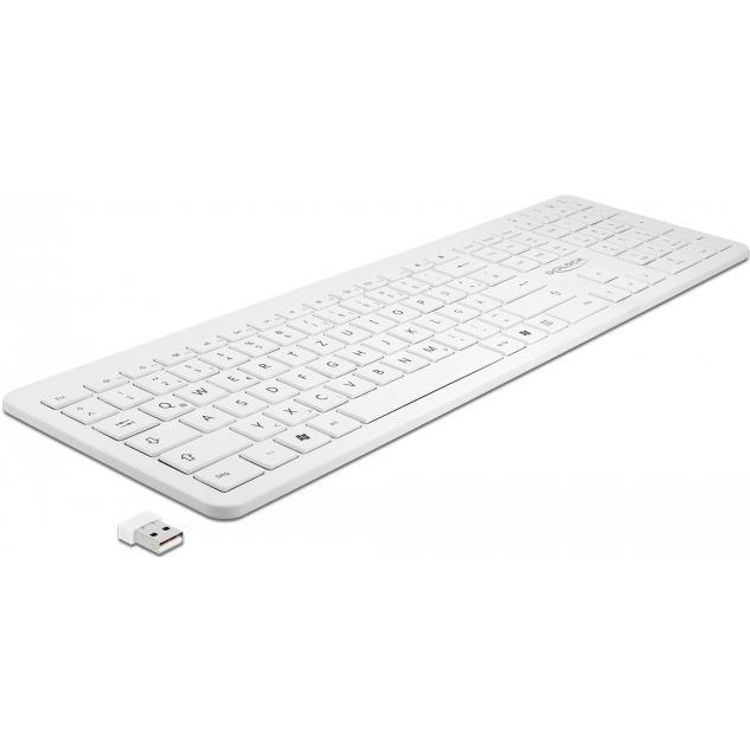 Tootefoto - DeLOCK 12014 klaviatuur Raadioside QWERTZ Saksa keel Valge