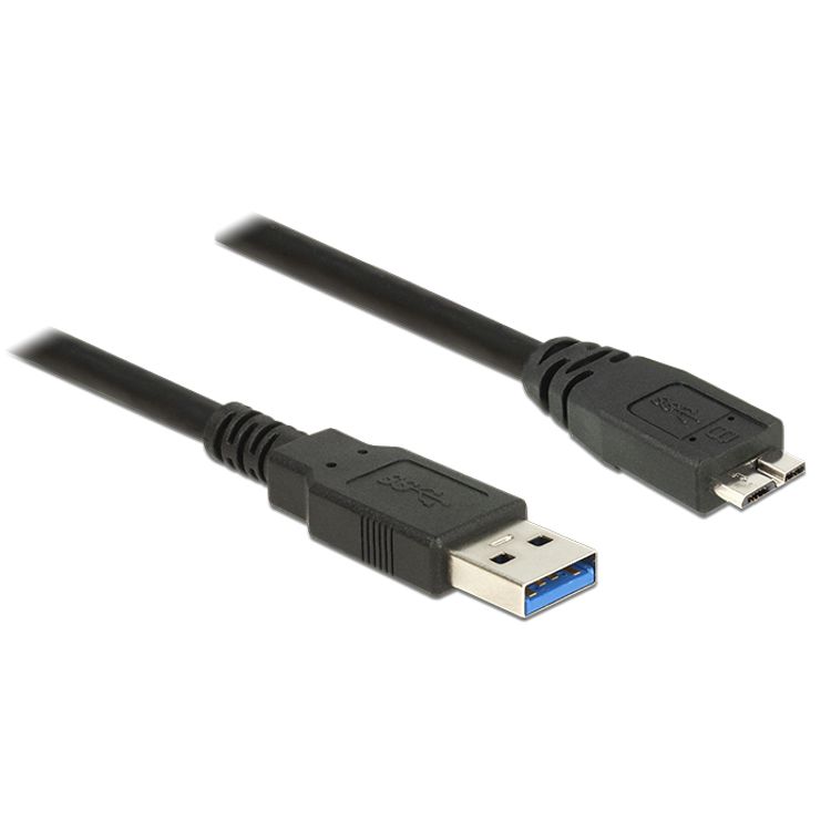 Tootefoto - DeLOCK 85076 USB-kaabel 5 m USB 3.2 Gen 1 (3.1 Gen 1) USB A Micro-USB B Must