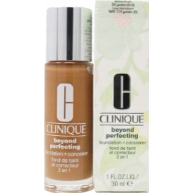 Tootefoto - Clinique Clinique, Beyond Perfecting, parabeenivaba, matt viimistlusega, vedel jumestuskreem ja peitekreem 2-in-1, 24, kuldne, 30 ml naistele