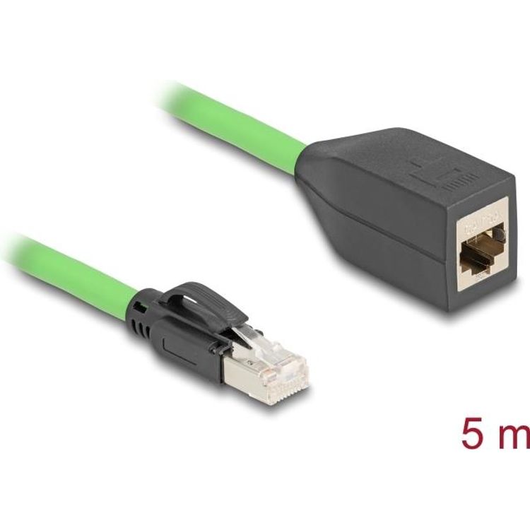 Tootefoto - Delock RJ45 Netzwerk Verl ngerungskabel Cat.6A Stecker zu Buchse SF/UTP (80882)