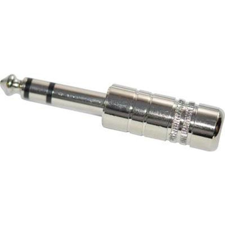 Tootefoto - TRU COMPONENTS Klinken-Steckverbinder 6.35 mm Stecker, gerade Polzahl: 3 Stereo Silber 1 St. (733024)
