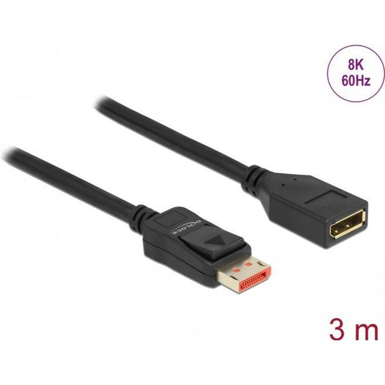 Tootefoto - DeLOCK 87072 DisplayPort-kaabel 3 m Must