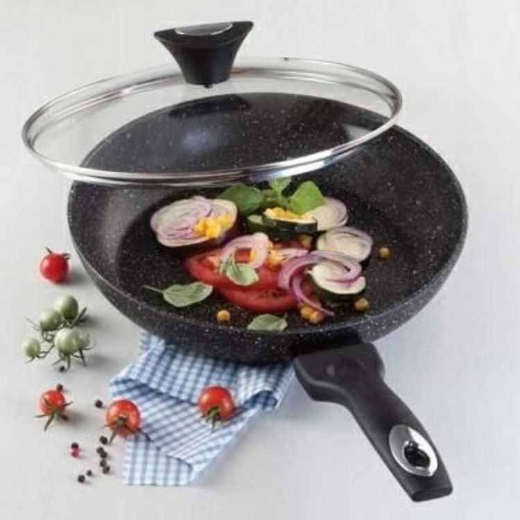 Tootefoto - Frying pan Tiross TIROSS PAN MARBLE WITH LID 28cm TS-1256P TS-1256P