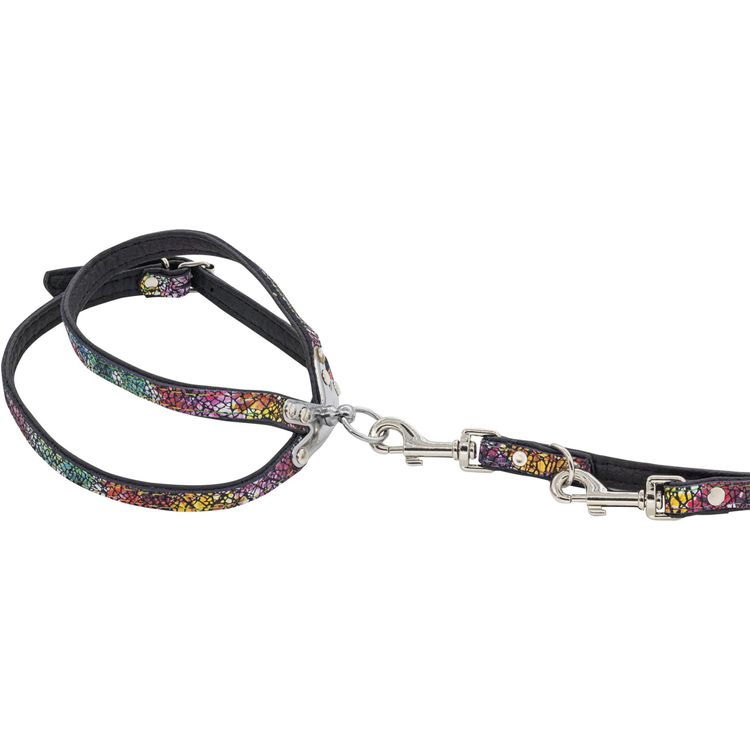 Tootefoto - Nahast koerarakmed Flowers, L-XL, 16mm/55cm