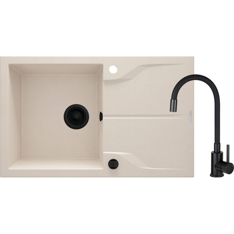 Tootefoto - Deante valamu Graniitvalamu 1-kausilise kraani ja ravooluavaga