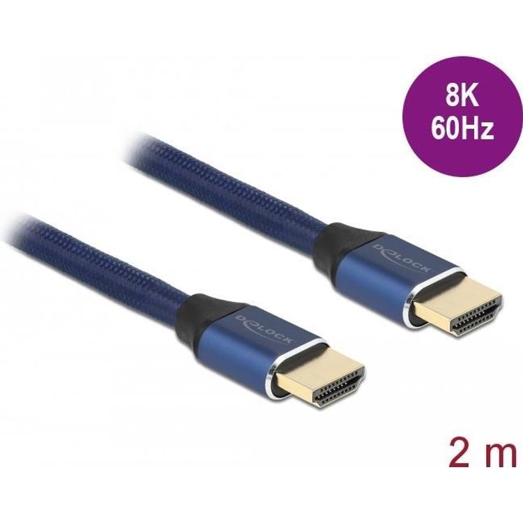 Tootefoto - DeLOCK 85447 HDMI-kaabel 2 m HDMI t p A (Standard) Sinine