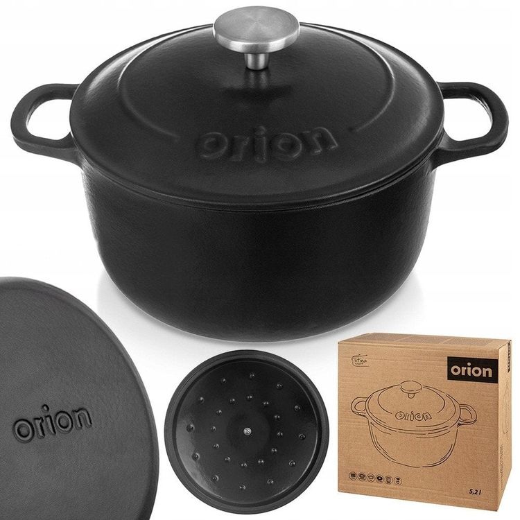 Tootefoto - Garnek z pokrywk eliwny emaliowany LITINA 26 cm, 5,2 l