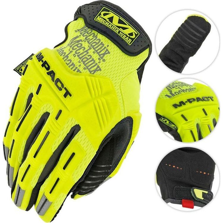 Tootefoto - Mechanix Wear Mechanix Wear Hi-Viz M-Pact Gloves Yellow XL