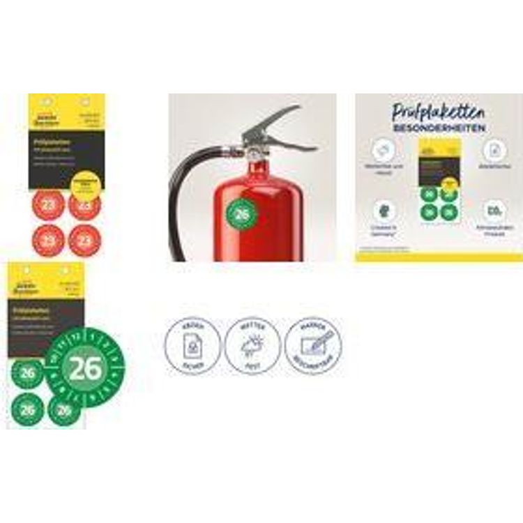 Tootefoto - AVERY Zweckform Pr fplaketten, 2026, NoPeel, gr n, 20 mm abziehsicher, aus Sicherheits-Folie, hinterl sst beim - 1 St ck (6945-2026)