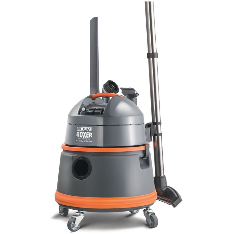 Tootefoto - Thomas Boxer 788119 robuster und leistungsstarker Nass-Trocken Waschsauger, 1400 W, 4 Bar, grau / orange
