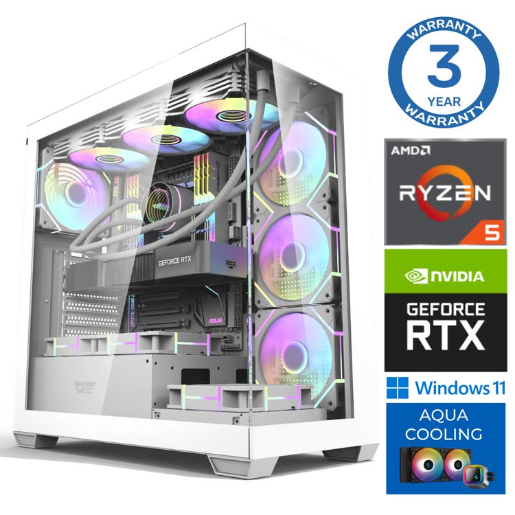 Tootefoto - INTOP AQUA Ryzen 5 7600X 32GB DDR5 1TB SSD M.2 NVME+4TB RTX5070 12GB WIN11