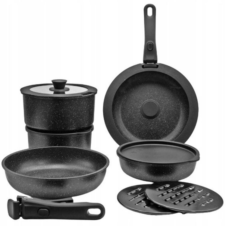 Tootefoto - Brunbeste pottide komplekt marmorist pottide komplekt induktsioongaasiga 13-osaline must BRUNBESTE BB-5533