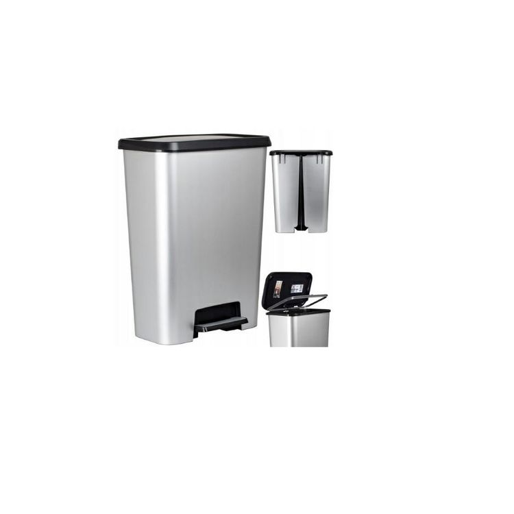 Tootefoto - CURVER WASTE BIN WITH PEDAL 50L /IML METALLIZED