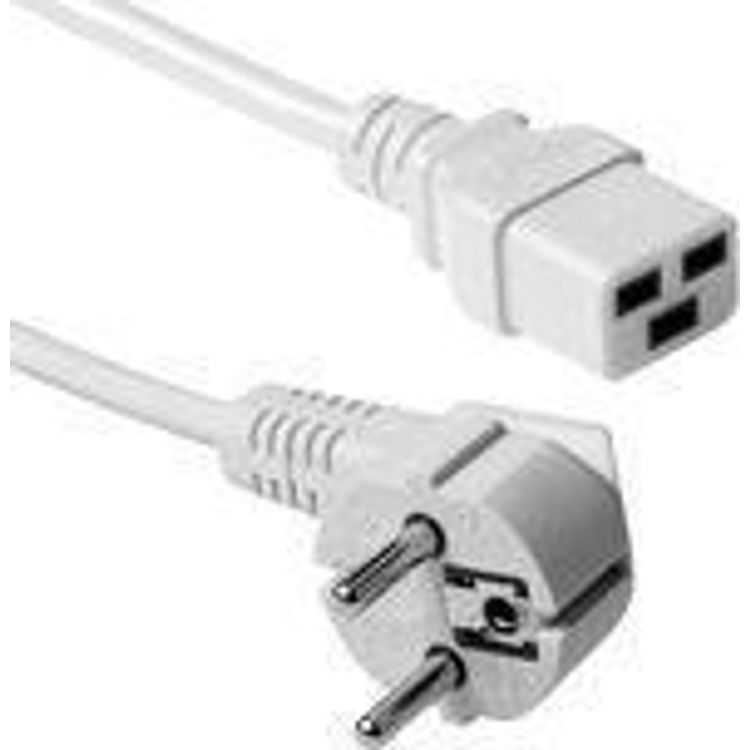 Tootefoto - ACT AK5415 toitekaabel Valge 1,8 m CEE7/7 C19 pistikut
