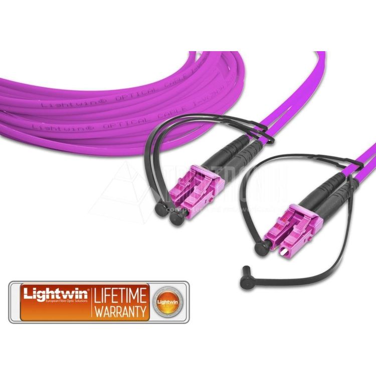 Tootefoto - Lightwin UTP Cat.6 15.0m kiudoptiline kaabel 7 m LC OM4 Kollane