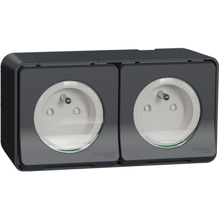 Tootefoto - Schneider Electric Mureva Styl Gniazdo 2P+PE podw jne antracytowe MUR36028