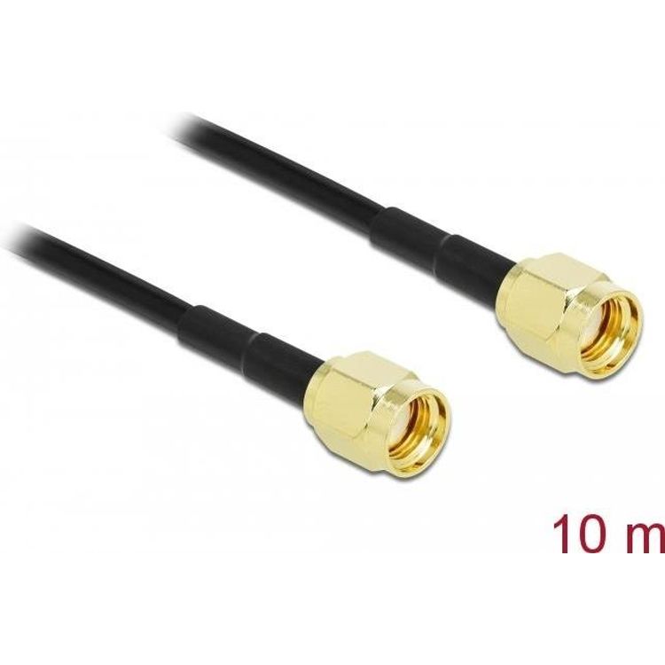 Tootefoto - DeLOCK 90475 koaksiaalkaabel LMR100 10 m RP-SMA Must