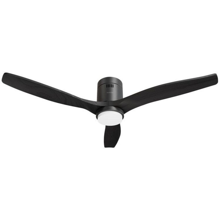 Tootefoto - Hombli Hombli Smart Ceiling Fan & Light - Black & Black Wood