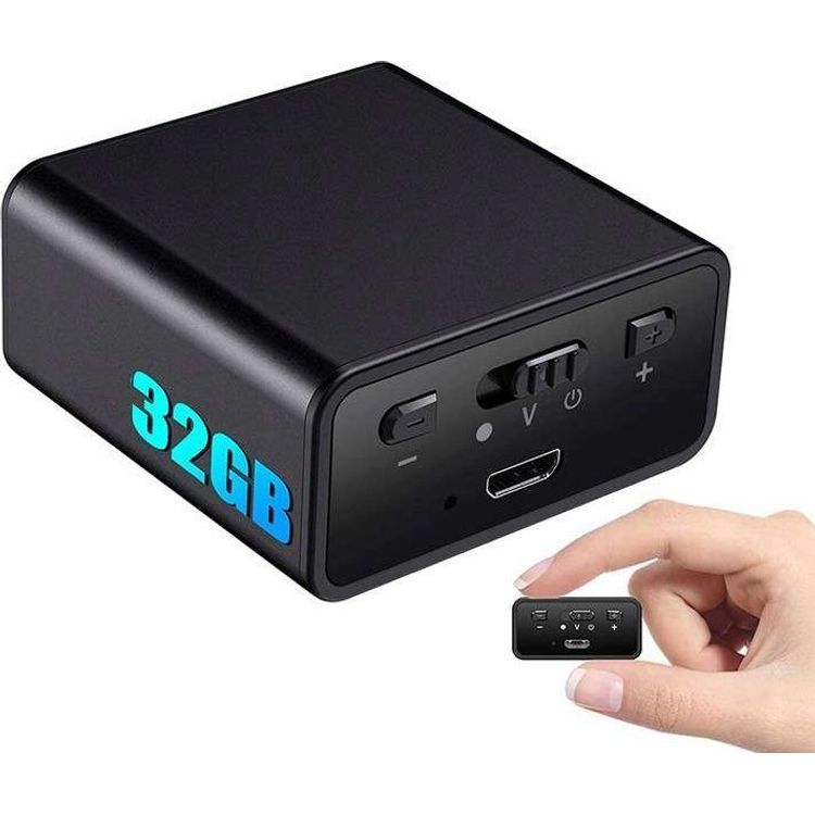 Tootefoto - Diktofon Helituvastusega spioonsalvesti Q65 pealtkuulamine magnetiga ja 32GB m luga