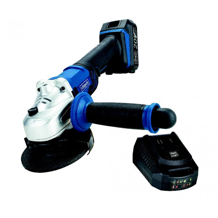 Tootefoto - Akunurklihvija CAG115-20ProS, 1x2,0 Ah, Scheppach