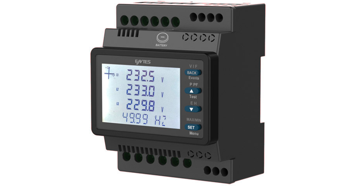 Entes Mpr-24 Digital Rail-Mount Meter Entes Mpr-24 Multimeter For Din ...