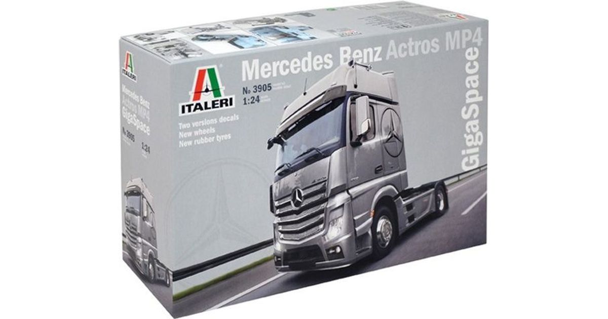 Italeri Mercedes Benz Actros MP4 Gigaspace Veoauto/treileri mudel Osade ...