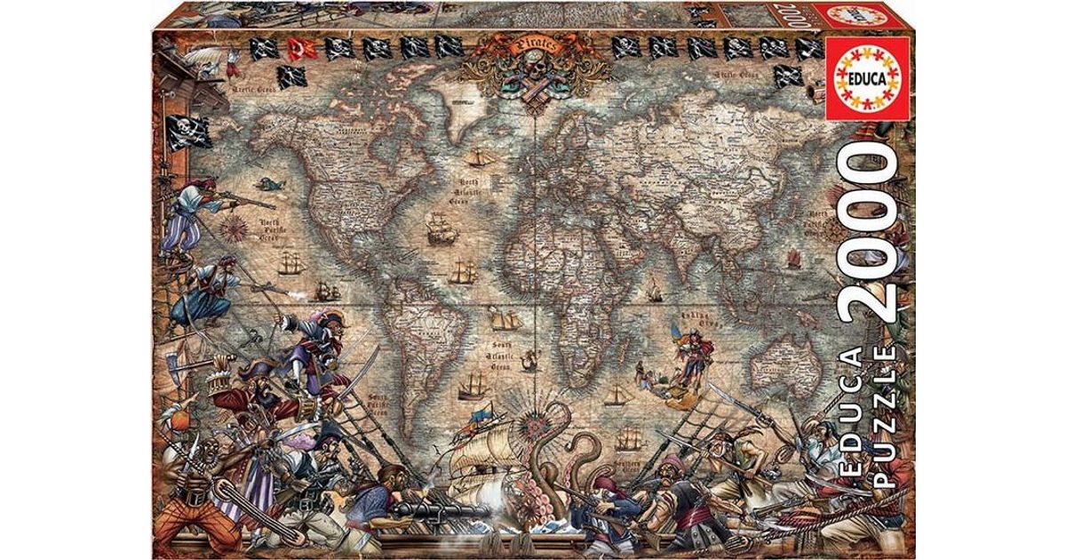 Educa Puzzle 2 000 pieces Pirate map Pusled Lauamängud ja pusled Mänguasjad Lastele ja