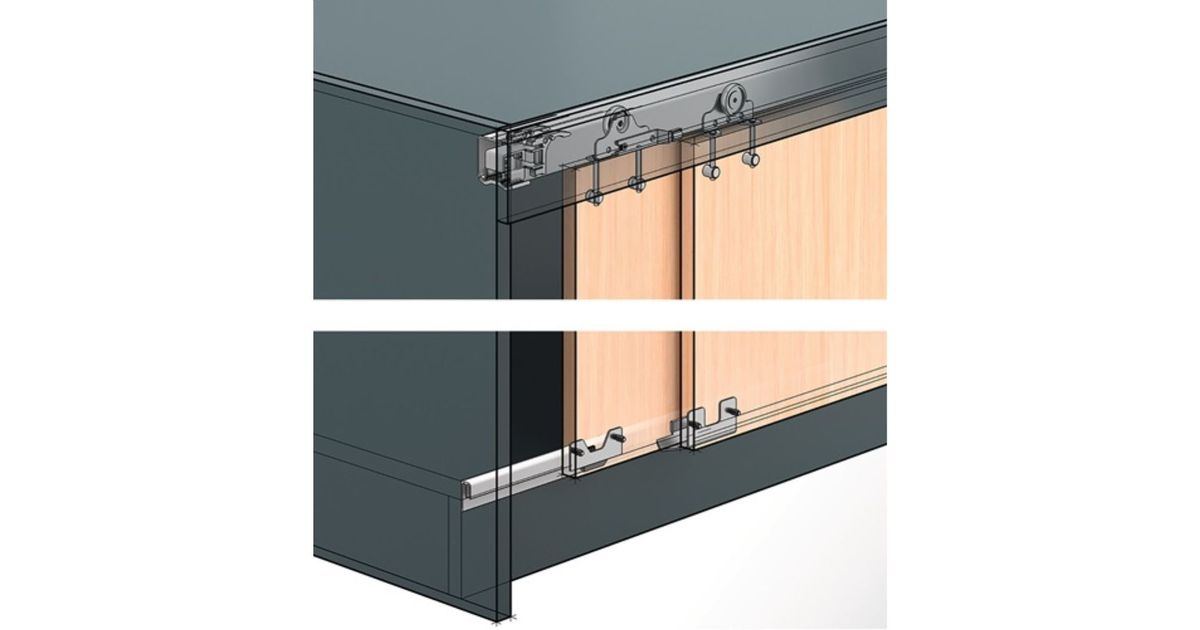 HETTICH sliding door fitting Top Line 1 3door complete set 50kg DIN L