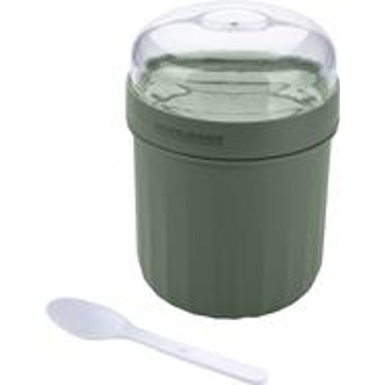 Tootefoto - Fackelmann Speisebeh lter M sli To Go gruen/wei 0.5 l Becher Deckel mit Silikondichtung und (26929)