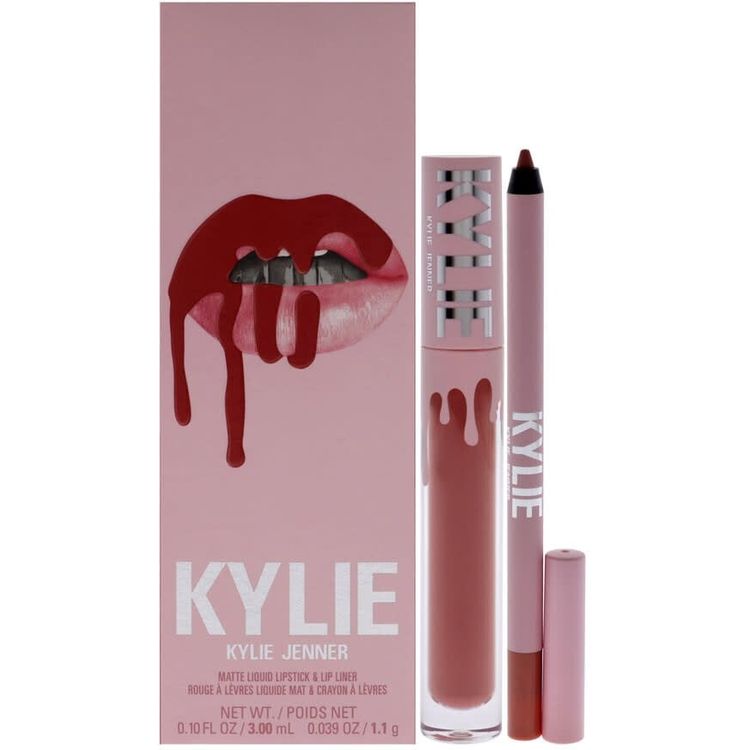 Tootefoto - Komplekt Kylie Cosmetics: By Kylie, vedel huulepulk, 801, Queen, 3 ml + By Kylie, pliiats, huulepulk, kuninganna, 1,1 g naistele