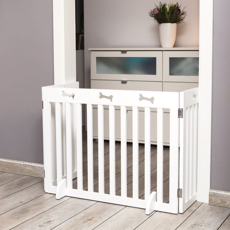 Tootefoto - Trixie Barierka drewniana 3-cz ciowa 82 124 61 cm bia a