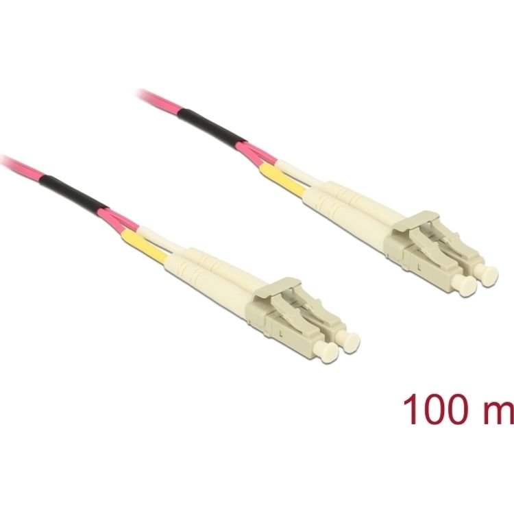Tootefoto - Delock Kabel Lichtwellenleiter LC Duplex Multimode OM4 100 m (80157)