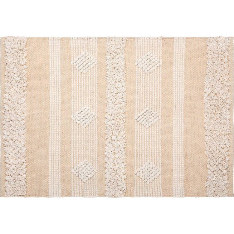 Tootefoto - Atmosphera Beige Cot Liivavaip, puuvill, boho, 60 x 90 cm