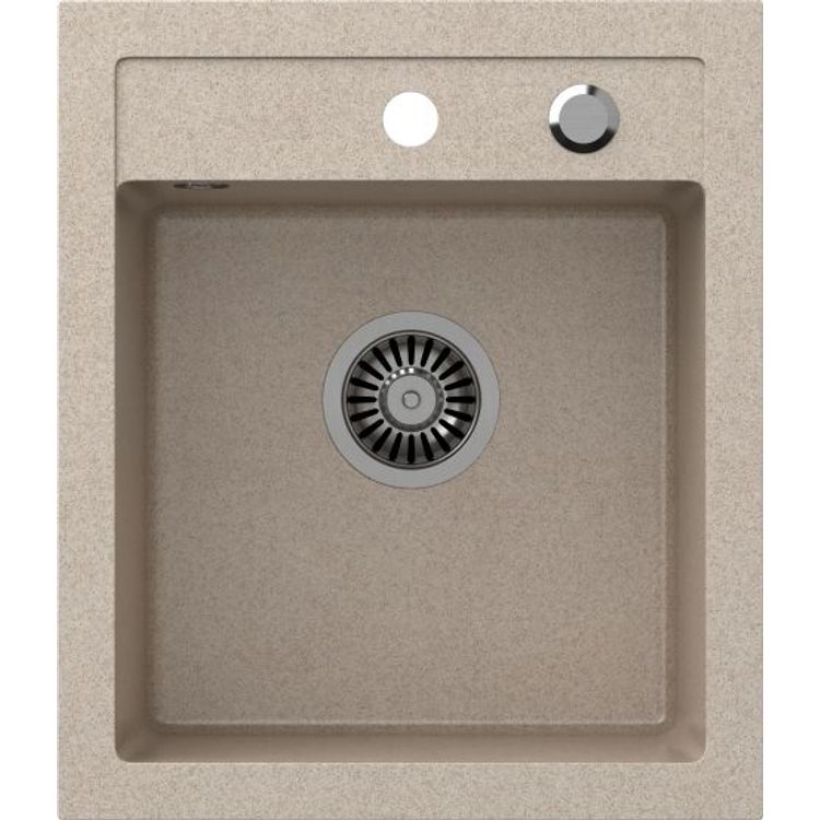 Tootefoto - Steiner JOHNNY 100 Steingran graniidist valamu, bee , 1-kauss ilma (43x50x20), sifooni ja roostevabast terasest kattega