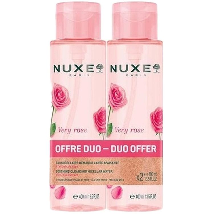 Tootefoto - Set Duo, Nuxe, Very Rose, Cleansing & Soothing, Micellar Water, For Sensitive Skin, 2 pcs, 400 ml For Women