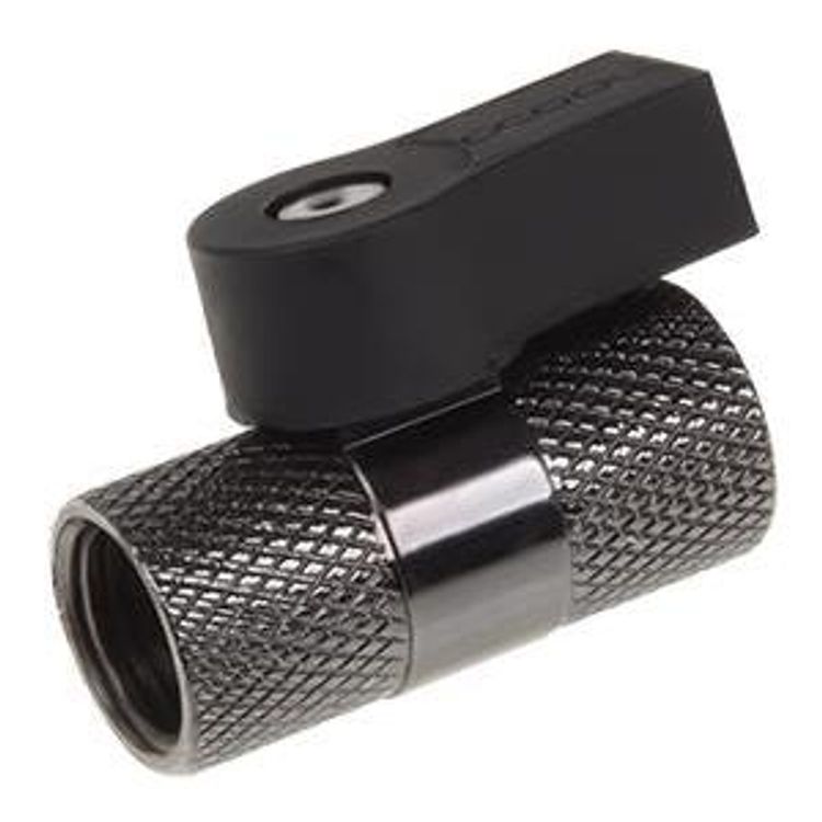 Tootefoto - Alphacool 2-way ball valve - Fl ssigk hlsystem manuelles Kugelventil - Black Nickel