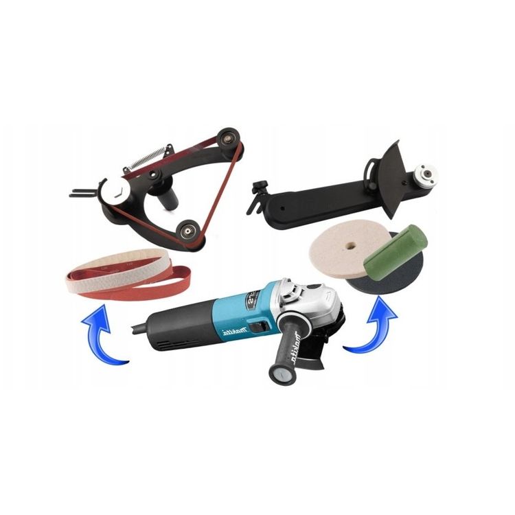 Tootefoto - Glob INOX2 veski komplekt roostevaba terase t tlemiseks (veski Makita 9565CVR, GS01-00, GS07-00, abrasiivsete materjalide komplekt)