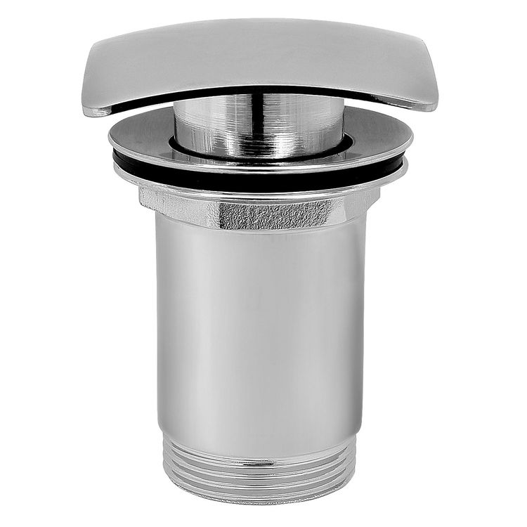 Tootefoto - Ferro Quadro automaatne kl psuga pistik 5/4" suur ruudukujuline harjatud nikkel (S284)