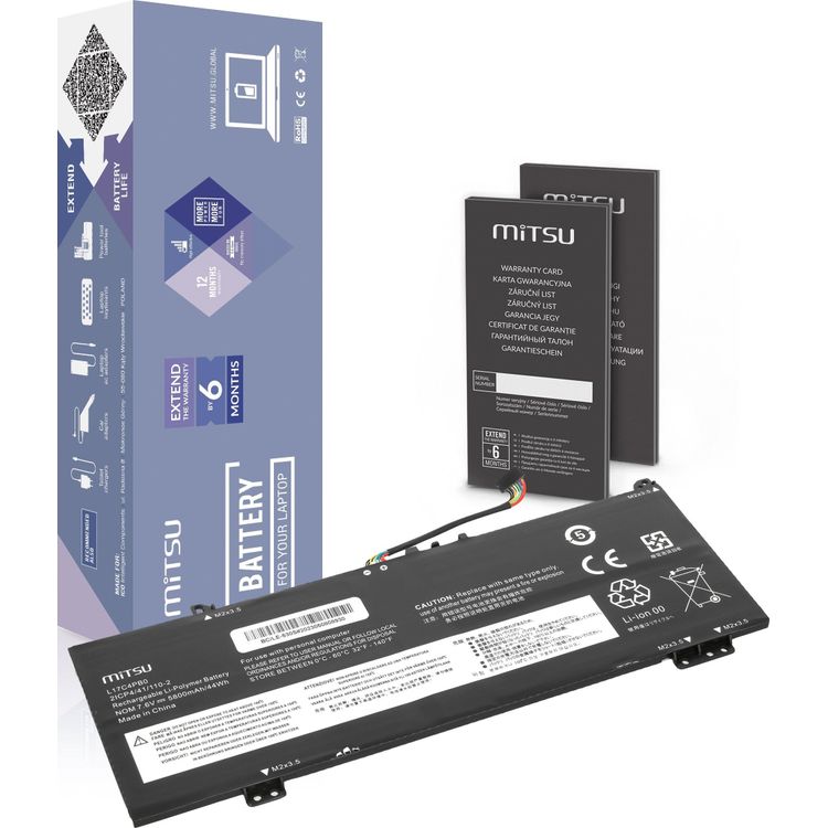 Tootefoto - Mitsu s learvuti toiteadapteri aku L17C4PB0 L17M4PB0 Lenovo Yoga 530-14IKB jaoks