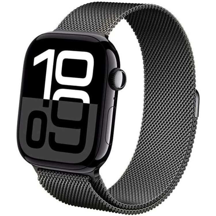 Tootefoto - Crong Milano teras - roostevabast terasest v Apple Watchi jaoks 38/40/41/42 mm (grafiit)