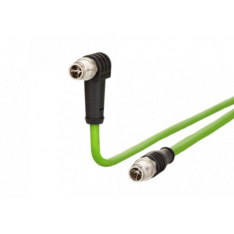 Tootefoto - henduskaabel Metz hendab M12 MALE-M12 MALE, 8-kontaktiline, kodeeritud x, sirge konksuga, 5 m