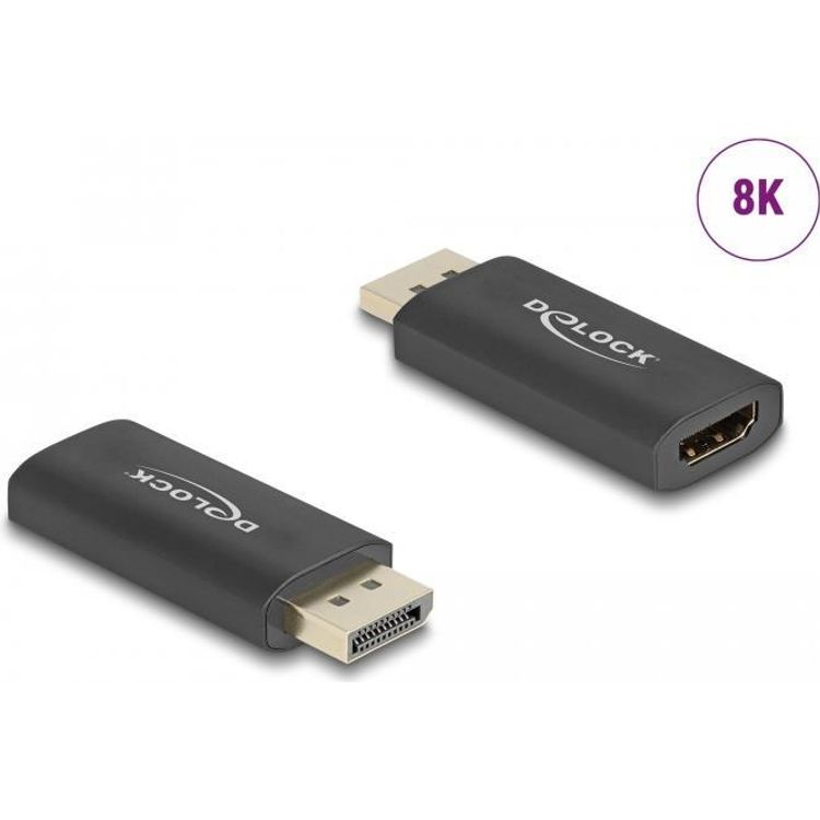 Tootefoto - Delock Aktiver DisplayPort 1.4 zu HDMI Adapter 8K mit HDR Funktion (61055)