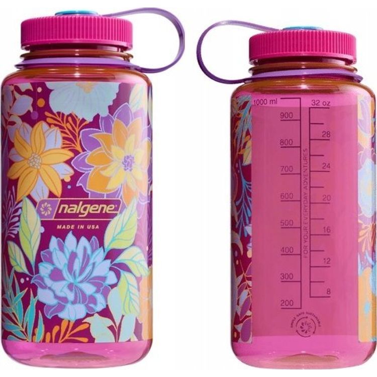 Tootefoto - Nalgene pudel laia tilaga 1L lilledega
