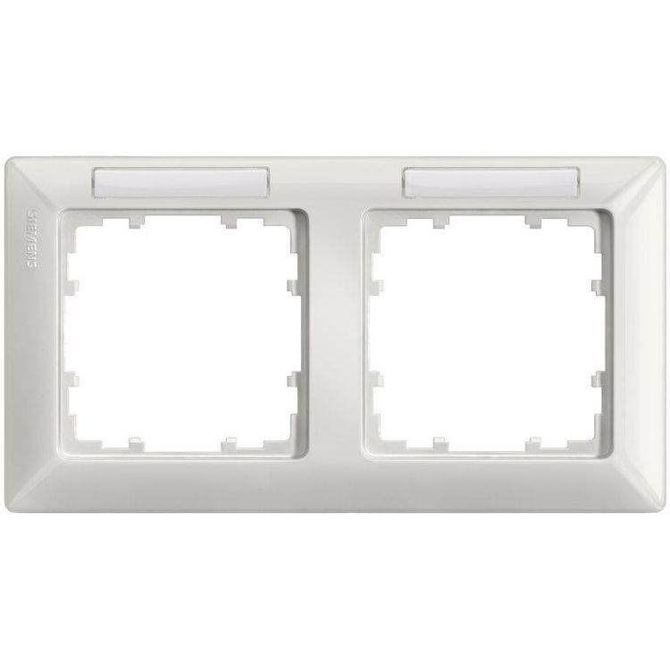 Tootefoto - Siemens 5TG25521 mberl litusplaat ja pistikupesa kate Titaanium, Valge