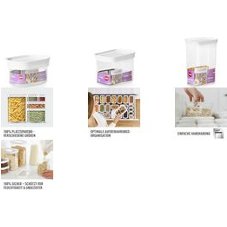 Tootefoto - emsa Trockenvorratsdose OPTIMA, rechteckig, 4,4 Liter transparent/wei , Frischedichtung, BPA-frei, Kunststoff - 1 St ck (3110600901)
