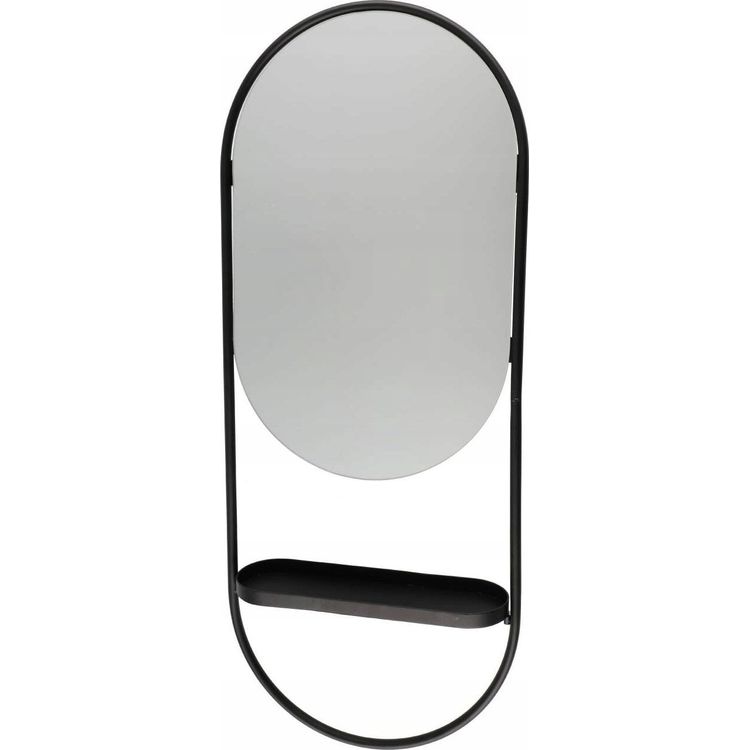 Tootefoto - Ovaalne seinapeegel riiuliga