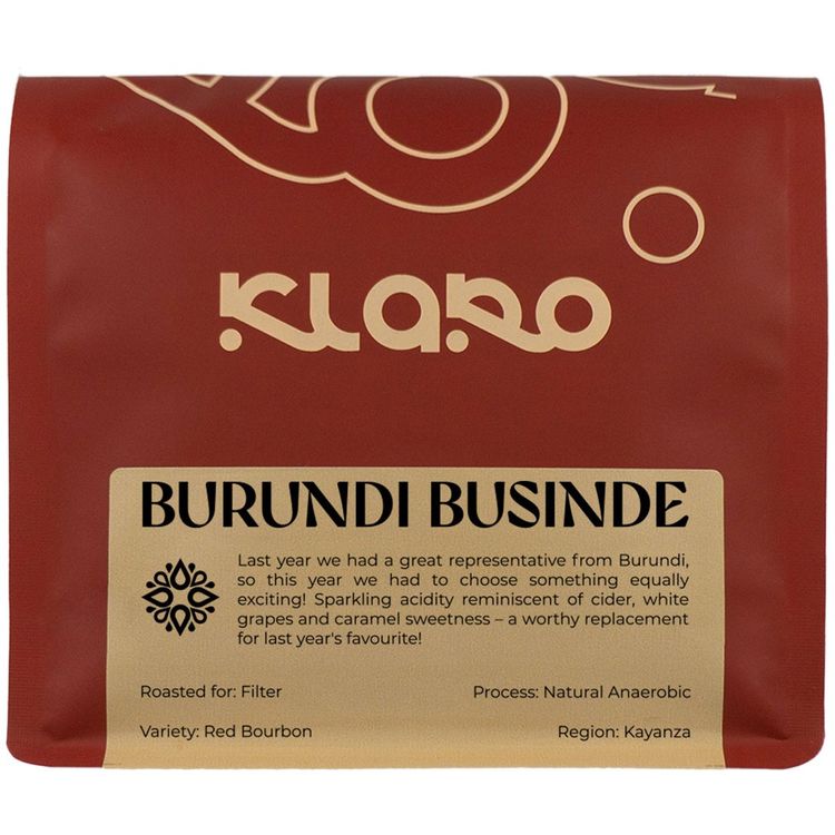 Tootefoto - Klaro kohvioad - Burundi kohvioad Businde Anaerobic Natural Filter 200 g