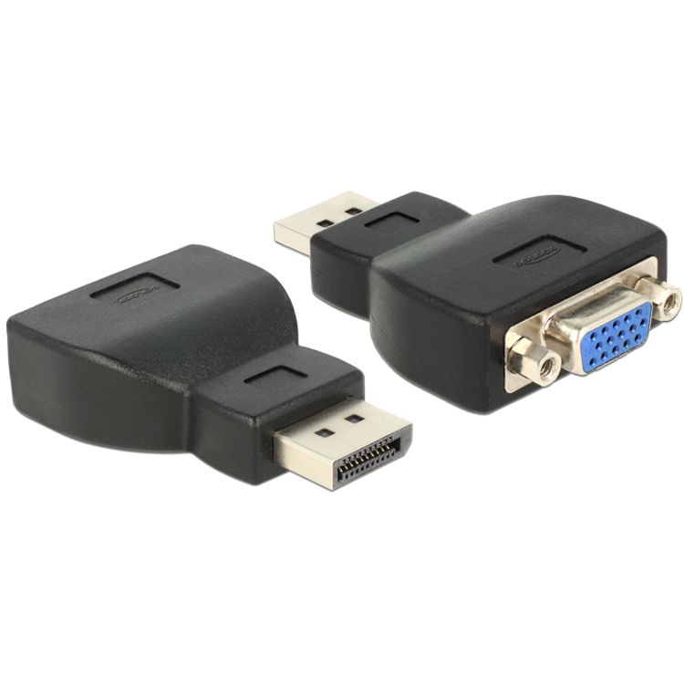 Tootefoto - DeLOCK 65567 kaabli soomuutja DisplayPort VGA Must